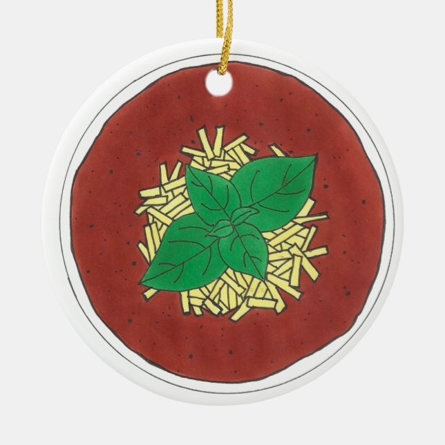 Adorno De Cerámica Sándwich de tomate asado y tostado (Frente)