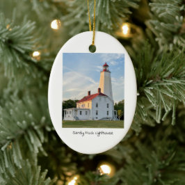 Adorno De Cerámica Sandy Hook Lighthouse