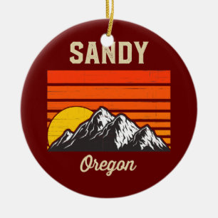 Adorno De Cerámica Sandy Oregon Retro City State Vintage USA