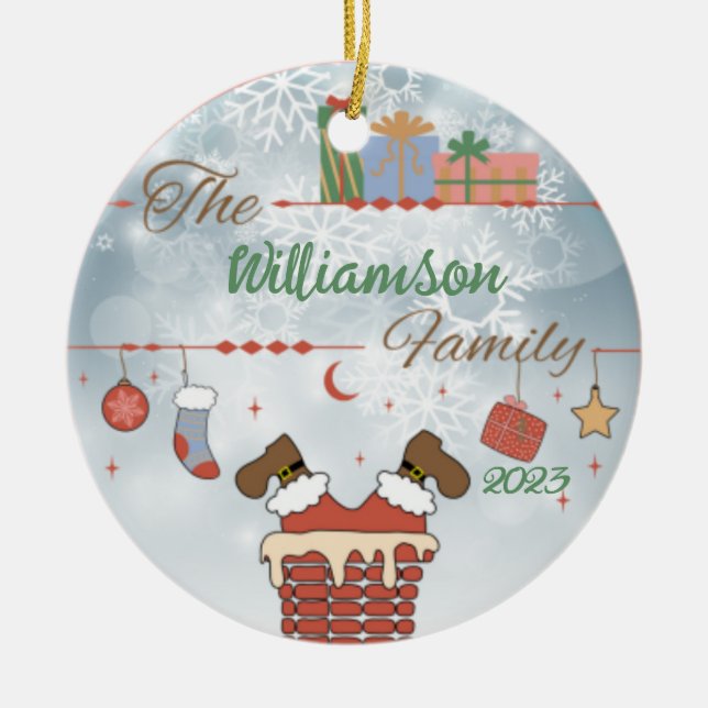 Adorno De Cerámica Santa Abajo la chimenea (Frente)