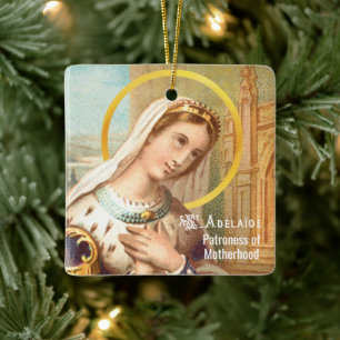 Adorno De Cerámica Santa Adelaida, emperatriz del Sacro Imperio Roman