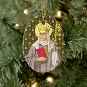 Adorno De Cerámica Santa Audrey (Etheldreda) (P 003)
