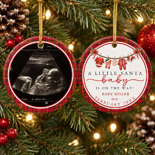 Adorno De Cerámica Santa Baby en Camino Ropa de Bebé Colgada Baby Sho