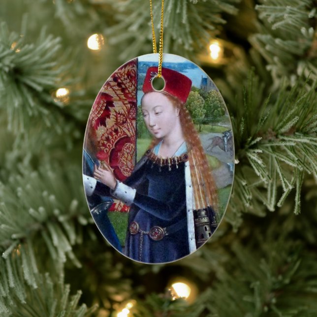 Adorno De Cerámica Santa Bárbara de Nicomedia (detalle; M 070) (Árbol)