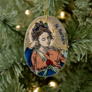 Adorno De Cerámica Santa Bárbara de Nicomedia (M 007)