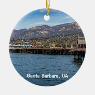 Adorno De Cerámica Santa Barbara, Stearns Wharf y puerto