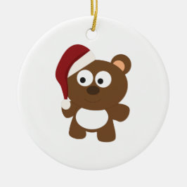Adorno De Cerámica Santa Bear