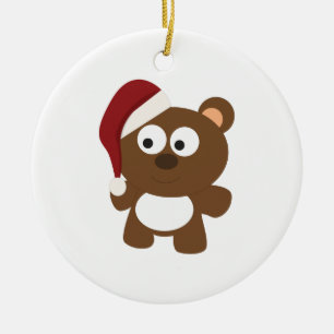 Adorno De Cerámica Santa Bear