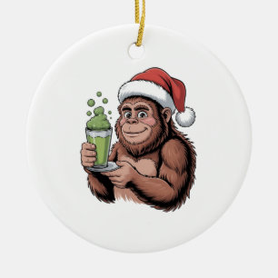 Adorno De Cerámica Santa Bigfoot Divertido Sasquatch Divertido Sosten