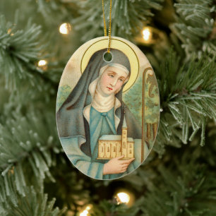 Adorno De Cerámica Santa Brígida de Irlanda (M 014)