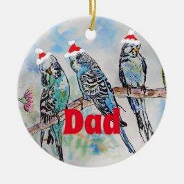 Adorno De Cerámica Santa Budgies Parrot Budgies padre Ornament