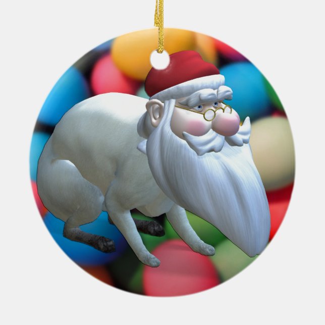 Adorno De Cerámica Santa Bunny (Atrás)