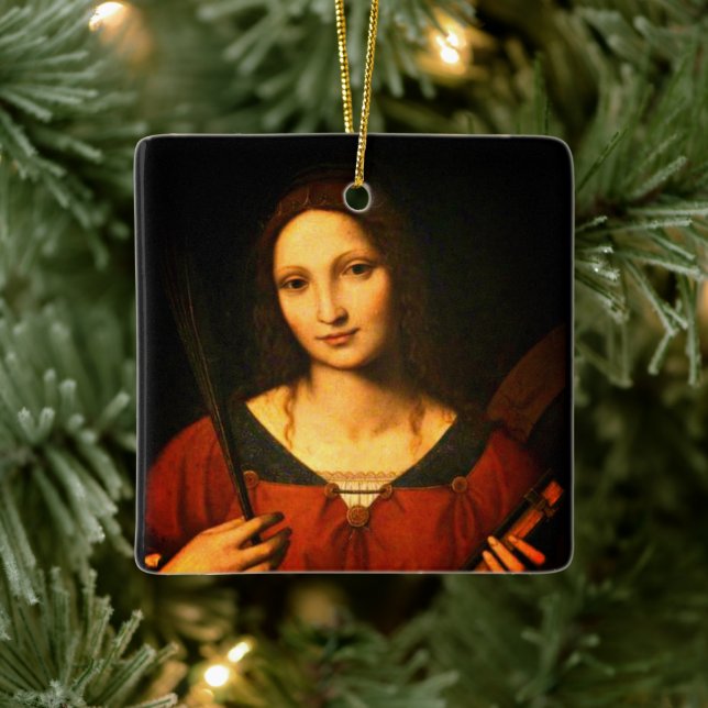 Adorno De Cerámica Santa Catalina de Alejandría (Bernardino Luini) (Árbol)