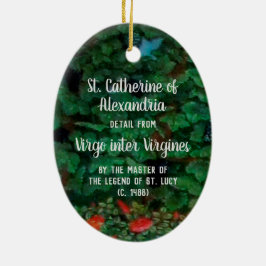 Adorno De Cerámica Santa Catalina de Alejandría (detalle; M 070)
