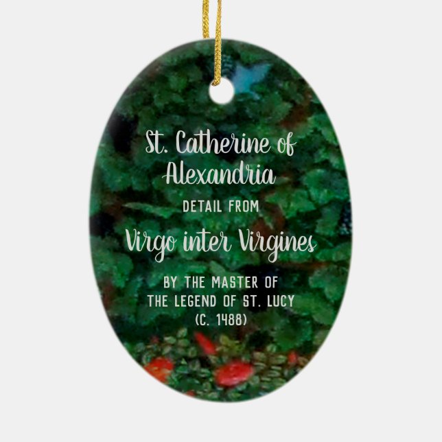 Adorno De Cerámica Santa Catalina de Alejandría (detalle; M 070) (Atrás)