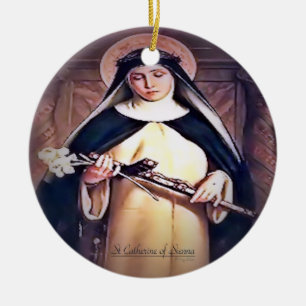 Adorno De Cerámica Santa Catalina de Siena