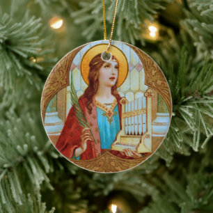 Adorno De Cerámica Santa Cecilia de Roma (BK 003)