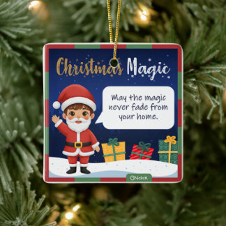 Adorno De Cerámica Santa Christmas Ornament