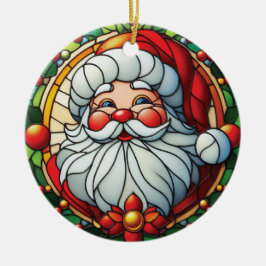 Adorno De Cerámica Santa Clásico con Corona de Acebo