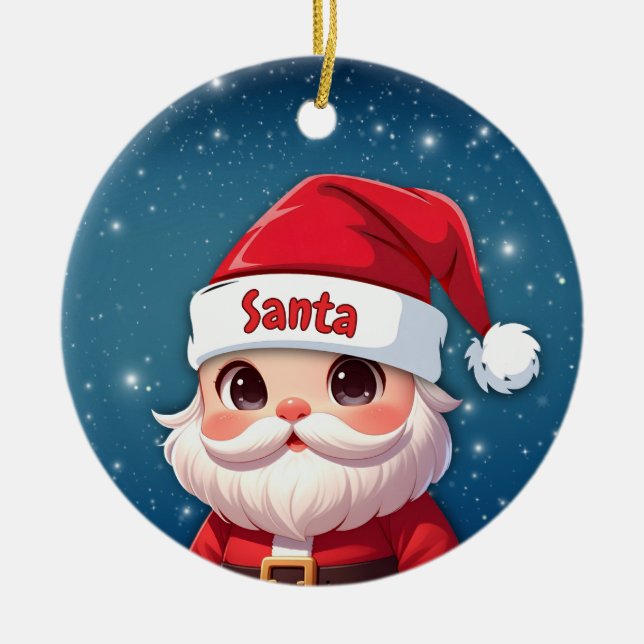 Adorno De Cerámica Santa Claus 🎅🎄 (Frente)