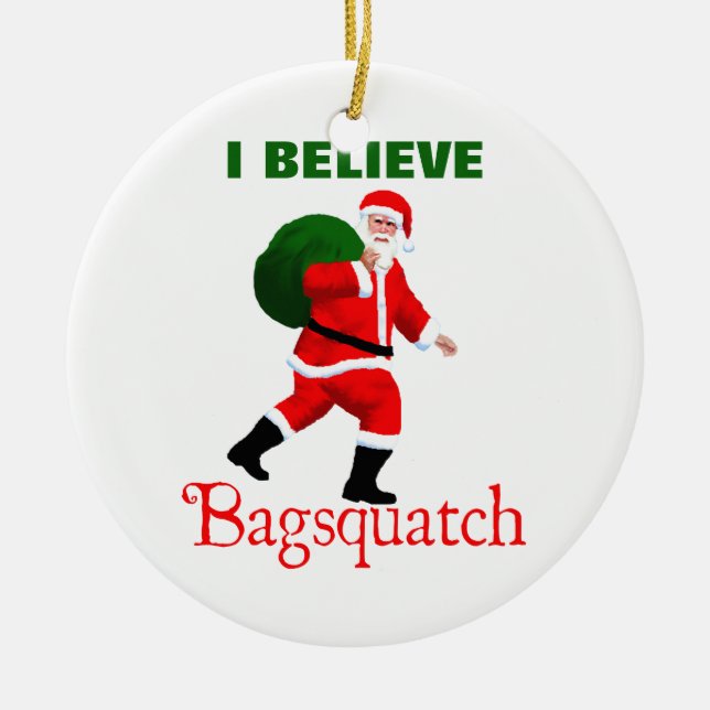Adorno De Cerámica Santa Claus - Bagsquatch (Frente)