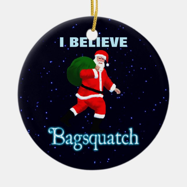 Adorno De Cerámica Santa Claus - Bagsquatch (Frente)