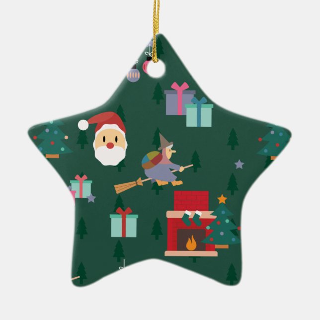 Adorno De Cerámica santa claus befana (Frente)