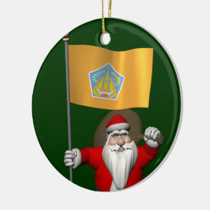 Adorno De Cerámica Santa Claus Con El Fin De Bali
