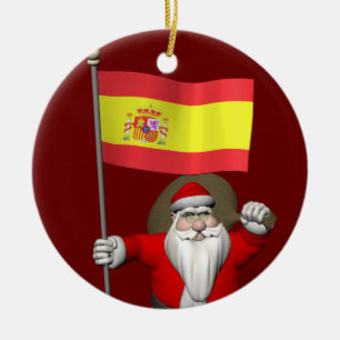 Adorno De Cerámica Santa Claus Con El Fin De España