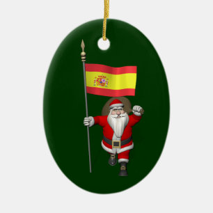 Adorno De Cerámica Santa Claus Con El Fin De España