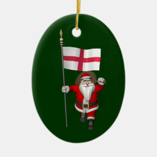 Adorno De Cerámica Santa Claus Con El Fin De Inglaterra