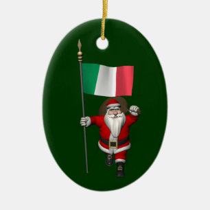 Adorno De Cerámica Santa Claus Con El Fin De Italia