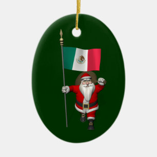 Adorno De Cerámica Santa Claus Con El Fin De México
