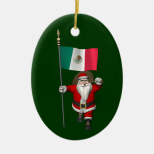 Adorno De Cerámica Santa Claus Con El Fin De México