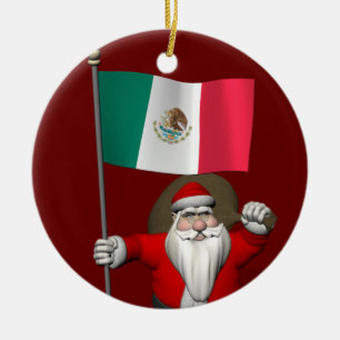 Adorno De Cerámica Santa Claus Con El Fin De México