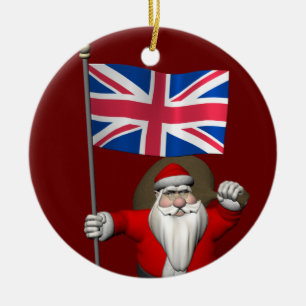 Adorno De Cerámica Santa Claus con el fin del Reino Unido