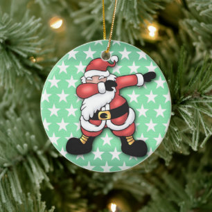 Adorno De Cerámica Santa claus dabbing personalizado