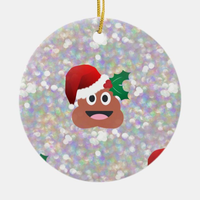 Adorno De Cerámica santa claus emoji (Frente)
