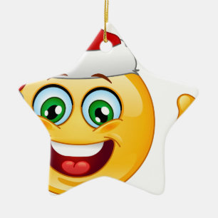 Adorno De Cerámica santa claus emoji