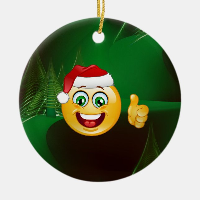 Adorno De Cerámica santa claus emojis (Frente)