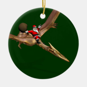 Adorno De Cerámica Santa Claus En Quetzalcoatlus