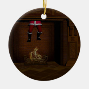 Adorno De Cerámica Santa Claus indiferente
