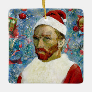 Adorno De Cerámica Santa Claus, Van Gogh