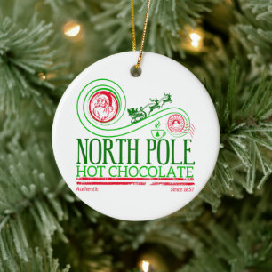 Adorno De Cerámica Santa Cláusula Polo Norte Chocolate caliente