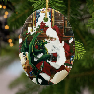 Adorno De Cerámica santa con amigo dragón