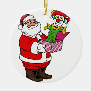 Adorno De Cerámica Santa con Jack In The Box