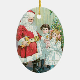 Adorno De Cerámica Santa con niños