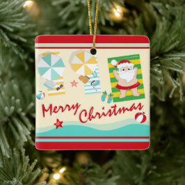 Adorno De Cerámica Santa Cuta personalizada en los Navidades de la pl