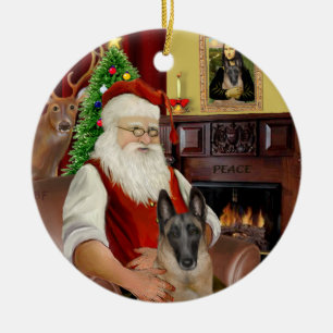 Adorno De Cerámica Santa de Malinois - Belga