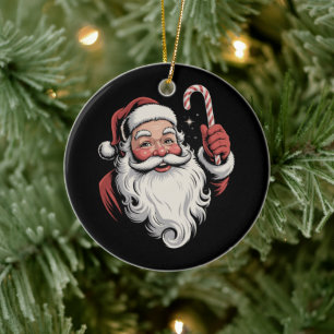 Adorno De Cerámica Santa de Navidad Regalo Retro Vintage
